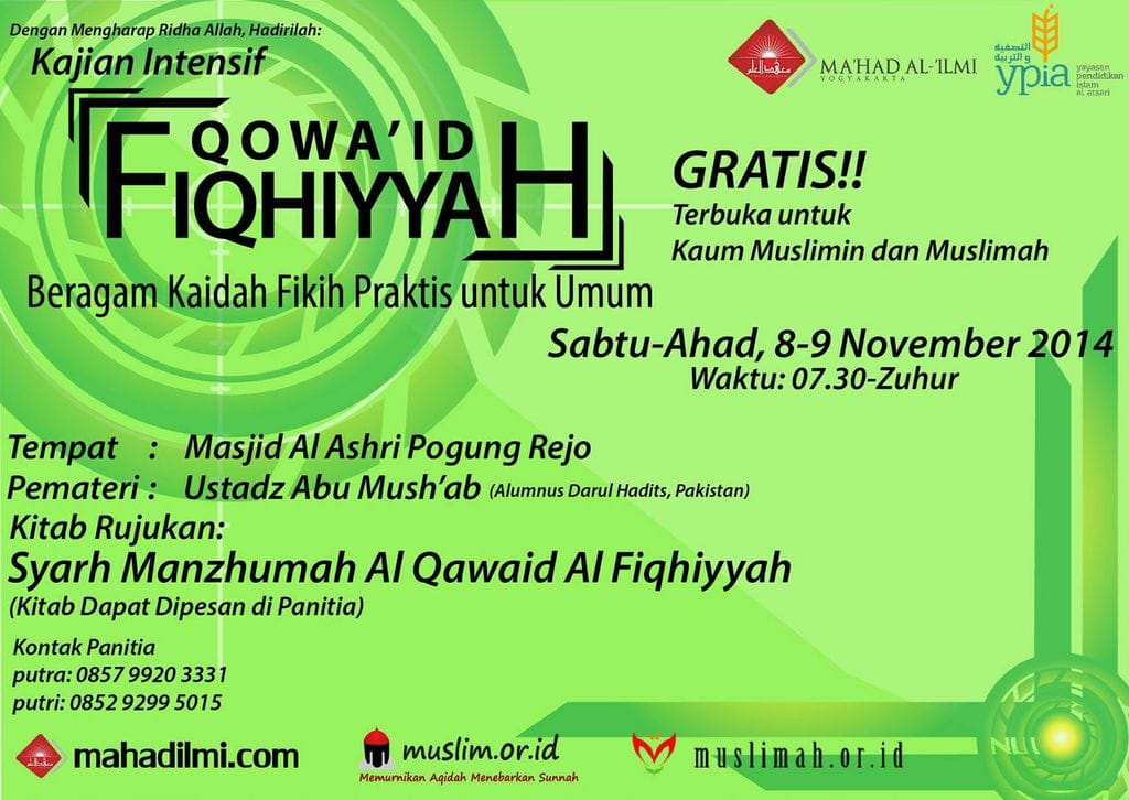 6. Dauroh Qawa'id Fiqhiyyah